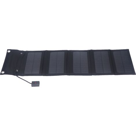 Tragbares 15-W-Solarpanel, USB-Anschluss, hohe Effizienz, IP65 wasserdicht, faltbares Solarladegerät für Smartphone, Tablet und Laptop (1/4)