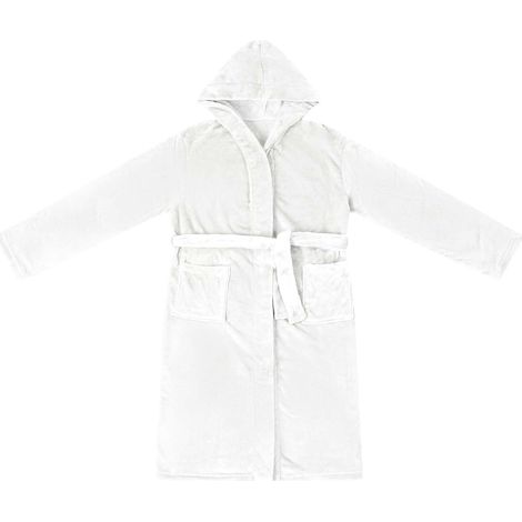 Peignoir avec capuche Blanc s Flanelle CFW26171 (1/5)