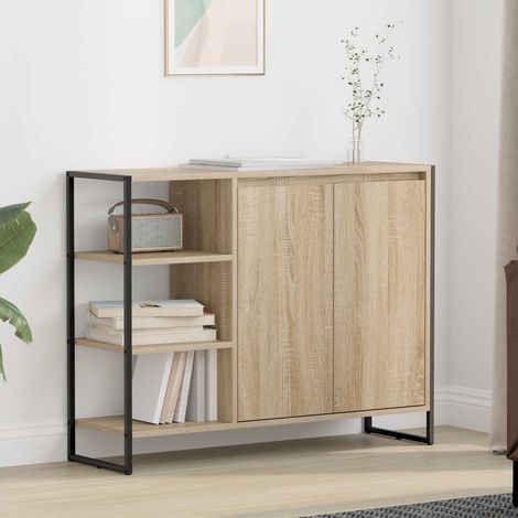 vidaXL Mobile laterale Sonoma 96.5 x 30 x 75 cm Legno multistrato