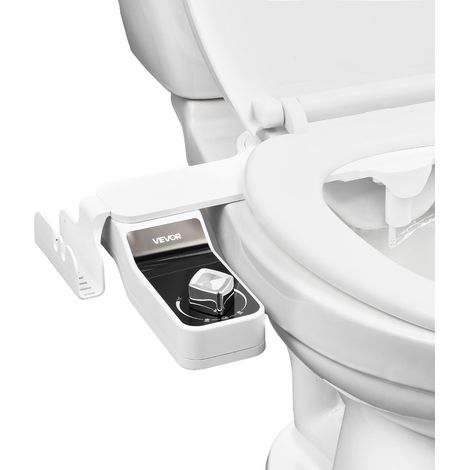 VEVOR Attacco per WC Bidet da 7 mm, Attacco per Sedile WC Ultrasottile con 2 Ugelli Retrattili e Pressione dellAcqua Regolabile, Spruzzatore di Acqua Fredda non Elettrico, Anteriore e posteriore (1/5)
