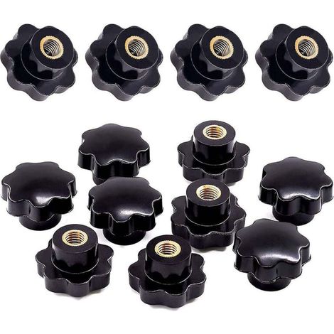 Écrou Bouton De Serrage - 7 Étoiles - M10 - Pour Fixation Mécanique Mobilier Équipement - Lot De 15 Pièces (1/5)