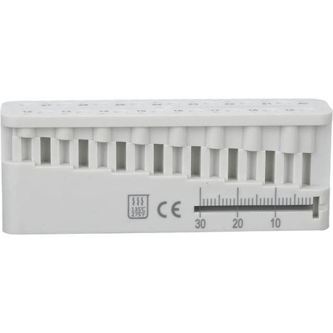 Bloc de rangement pour fraises dentaires, règle en plastique professionnelle, supports pour limes endodontiques, graduations claires, étui organiseur pour dentistes (1/5)