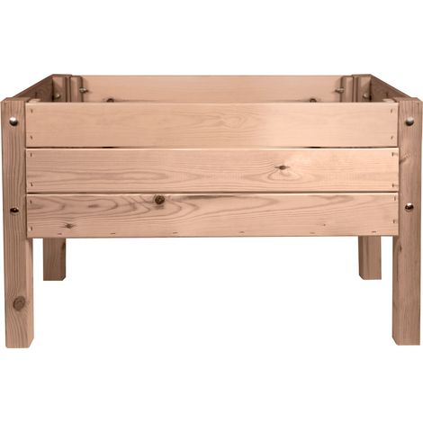 mgc24 Hochbeet Massiv für Kinder 79x40x50cm Kiefernholz dunkelbraun