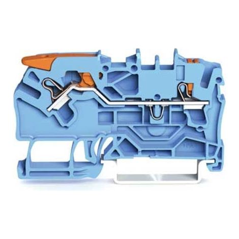 WAGO TOPJOB®S BORNE DE PASSAGE À LEVIER 2 FILS 2,5MM² BLEU - 2102-5204
