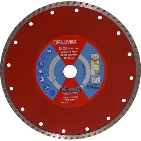 KRINO DISCO DIAMANTATO UNIVERSALE TAGLIO FLEX CERAMICA PIETRA MURO 230 mm