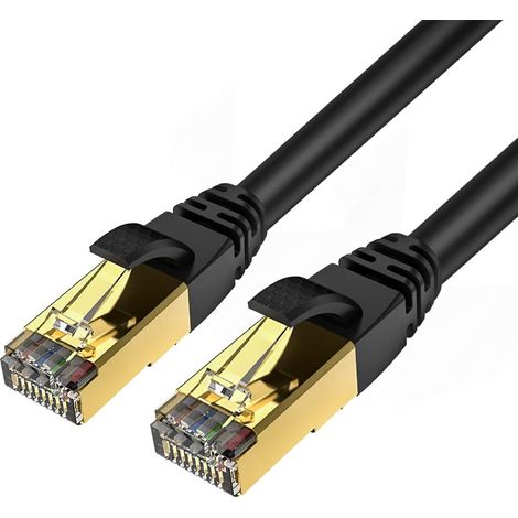 Cat-8-Ethernetkabel – 2er-Pack – 1 m – Reines Kupfer – 40 Gbit/s, 2000 MHz – Für Router, PS5, Xbox und TV (1/5)