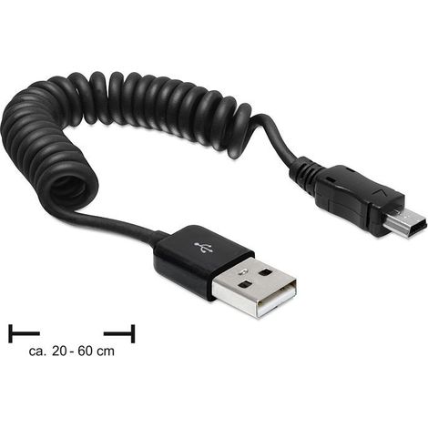 Cable USB 2.0 A a Mini USB 5p macho extensible