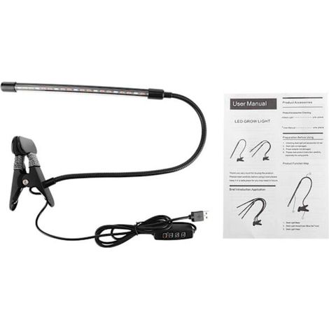 10-Watt-USB-betriebene, vollspektrale LED-Pflanzenlampe zum Anklemmen für Gemüse und Blumen in Innenräumen
