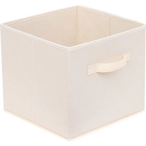 Ensemble de cubes de rangement, panier de rangement pliable carré pour jouets, vêtements, chambre d'enfant - (313131cm) - Beige