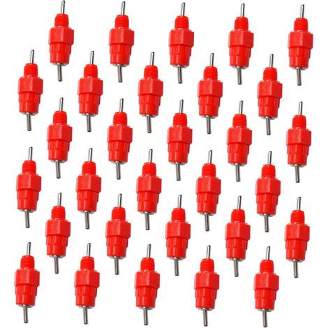 Lot de 30 Abreuvoirs Automatiques pour Pigeons et Caille en Plastique et Métal, Accessoires pour Poulailler, pour Élevages Domestiques et Commerciaux (1/5)