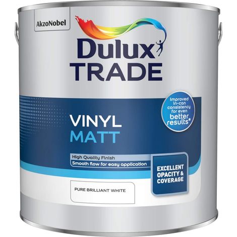 Dulux Trade Vinyl Matt - Pure Brilliant White - 2.5L