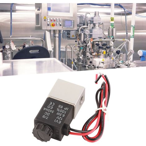 2V025-06 Électrovanne à deux positions, normalement ouverte, silencieuse et sans huile, DC12V, spécialement conçue pour les compresseurs d'air sans huile. (1/5)