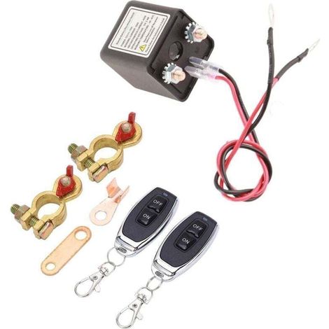 Interrupteur de Déconnexion de Batterie à Distance, DC12V 250A Télécommande sans Fil Antivol Interrupteur de Mise à Niveau pour Voiture, Interrupteur D'arrêt de la Batterie (1/4)
