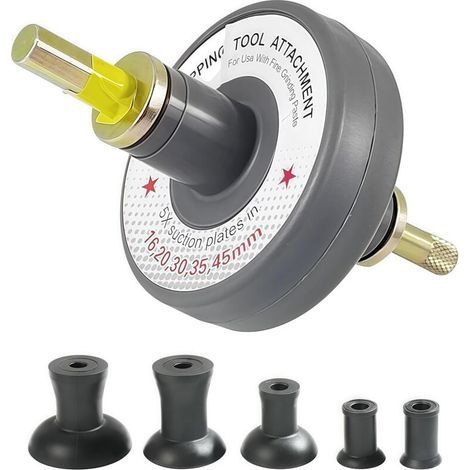 Kit D'outils de Rodage de Soupape, Meuleuse de Réparation de Voiture, Rodage Soupape D'Aspiration, Fixation D'outil de Rodage de Soupape avec 8 Plaques D'aspiration 1000 TR/Min à 1250 TR/Min (1/4)