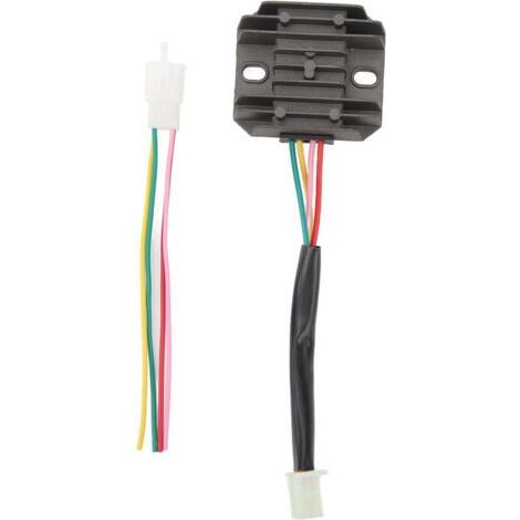 Regulador de voltaje de motocicleta Jeffergarden de 4 cables para reacondicionamiento de embarcaciones a motor, rectificador de voltaje de motor de 20-60 V (1/5)