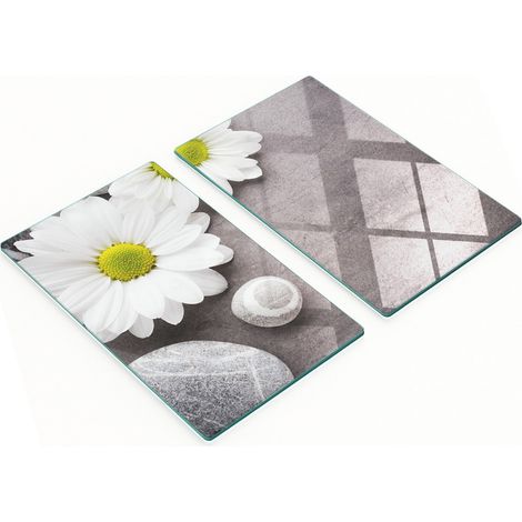 Tableros decorativos multifuncionales de vidrio templado Gerbera 2x30x52 cm
