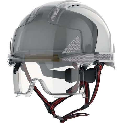 Industriekletterhelm EVO® VISTAlens® Dualswitch™ weiß/rauch ABS (1/2)