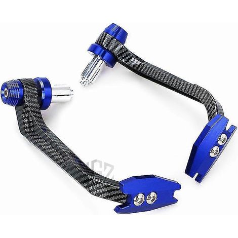 Motorrad-Lenkerendenprotektoren aus Aluminium und Carbon für Vespa GTS 250, 300, Sprint, Primavera 150, LXV, PX, GTV – ohne Logo, blau