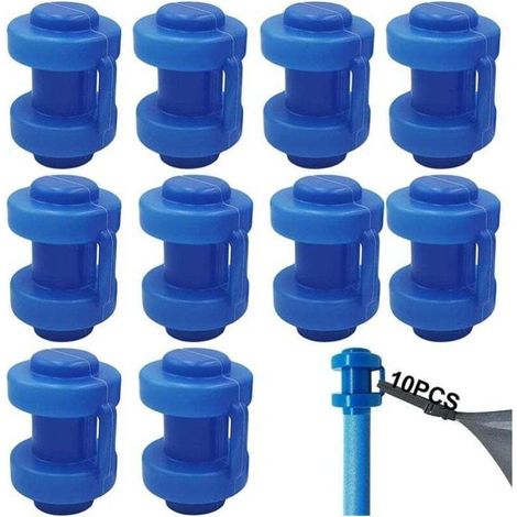 Capuchons De Poteaux De Trampoline Filet Sécurité Des Embouts Pièces Détachées Trampolines Chapeau De Mât Trampoline Accessoires De Trampoline Pour Filet Crochet Trampoline Alimentation Bleu,10 Pcs