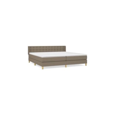 Sommier à lattes de lit avec matelas Taupe 160x200 Tissu (1/5)