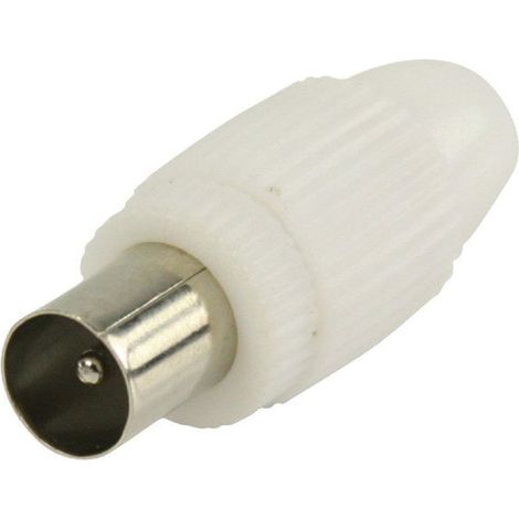 VLSP40903W Lot de 2 Connecteurs Valueline Coaxial mâle (Blanc) (1/2)