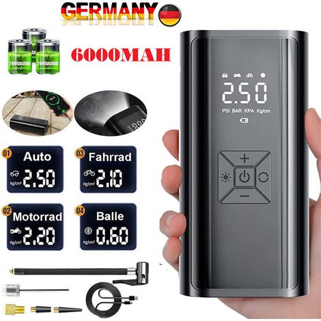 Pompe à air électrique LCD pour pneus de voiture et de vélo, compresseur 150 PSI (1/5)