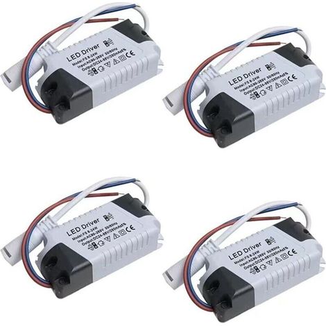 Lot de 4 pilotes LED 8-24 W, alimentation à intensité variable, transformateur étanche pour éclairage LED (1/4)