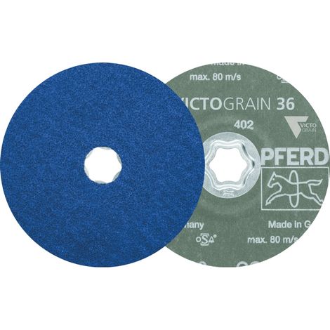 PFERD TOOLS COMBICLICK Fiberscheibe Ø 180mm VICTOGRAIN-COOL36 für Stahl und Edelstahl 25 Stk (1/5)