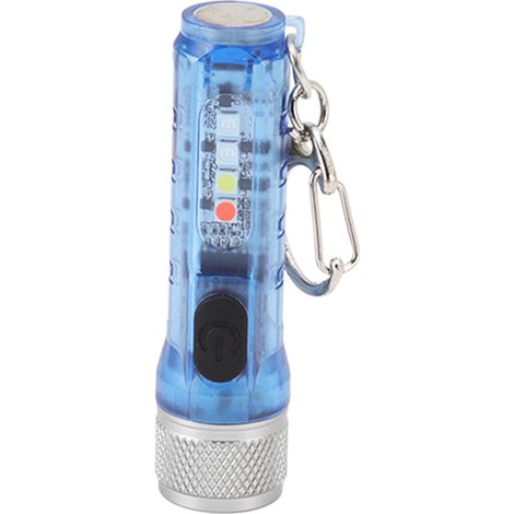 Lampe de Poche Miniature avec Éclairage LED et Port USB Rechargeable – Mode Éclairage Blanc Violet Rouge Bleu et Support Magnétique – Longue portée – Pour activités Outdoor et de Secours (1 Lampe avec
