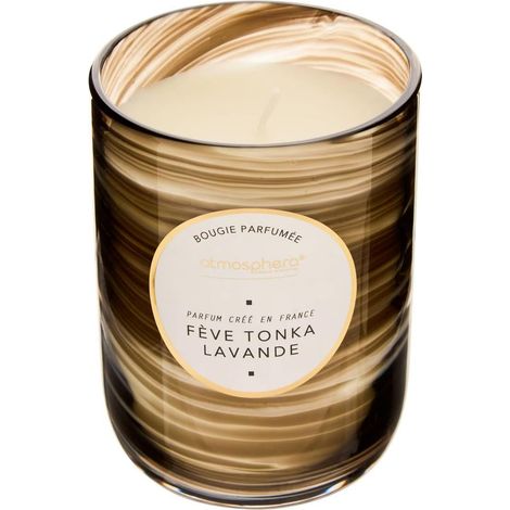 Bougie Parfumée Design "Wavy" 275g Fève Tonka & Lavande (1/2)