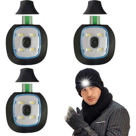 Lot de 3 lumières LED de rechange pour bonnet lumineux avec lumière, lampe de rechange USB rechargeable, ét (1/5)