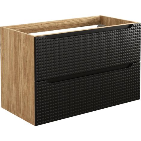 Meuble sous-vasque 90 cm - H 57 x L 90 x P 46 cm - Splendor Black - Livraison gratuite