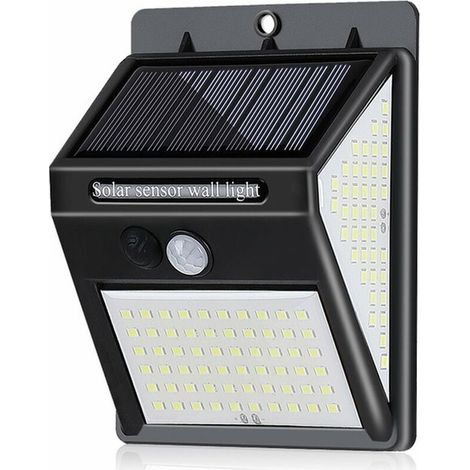 avec 3 fonctions d'allumage latérales, détecteur de mouvement sans fil étanche, spot LED à énergie solaire avec 3 modes, lampe d'extérieur à énergie solaire pour la décoration du jardin (1/4)
