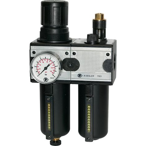 Riegler Wartungseinheit 2-tlg. »multifix« mit Metallbehälter, BG 3, G 1/2 (1/4)