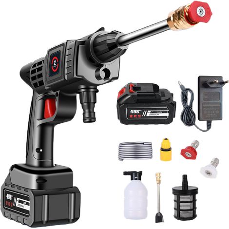 Nettoyeur sans fil haute pression pistolet a eau 20000mah generateur de mousse machine a laver machine outil de nettoyage de voiture a la maison 50Bar (1/5)