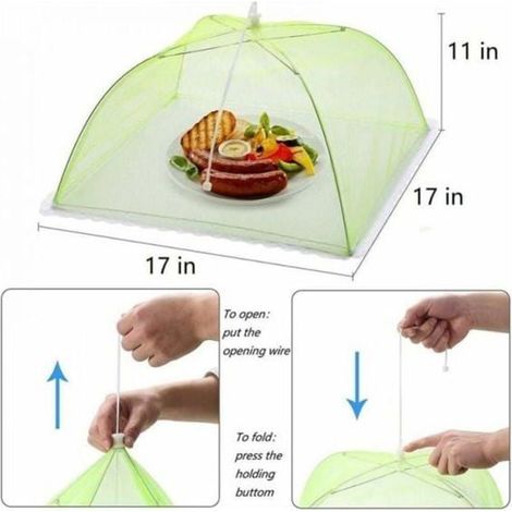 Cloche alimentaire anti lot de 4 pliable 4 (rose vert (1/3)