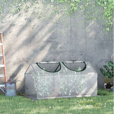 Invernadero mini de acero con ventana 120x60x60 cm OKMYHOME (1/4)