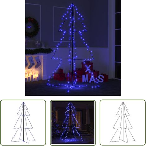 Arbre de Noël cône 200 LED d'intérieur/d'extérieur 98x150 cm (1/5)
