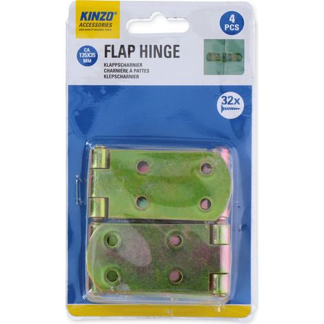 Bisagra kinzo 135x35 mm 4 piezas con tornillos
