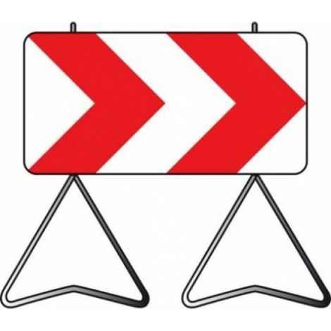 PANNEAU DE SIGNALISATION K8 CHEVRONS 1000X500MM T1 SANS PIED NADIA SIGNALISATION - PREC1000500GALK8