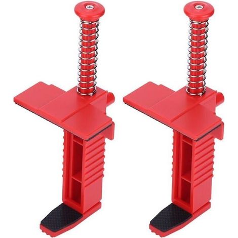 Règle coulissante pour maçonnerie - Lot de 2 - Niveau à bulle - Accessoires de construction - Rouge - 16,5 cm (1/3)