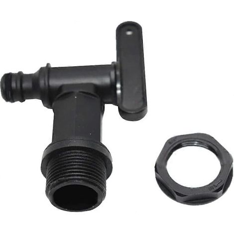 Robinet pour réservoir en plastique de 1000 litres, adaptateur pour boîte de stockage d'eau IBC, adaptateur pour robinet de tuyau d'arrosage, pour la récupération d'eau de pluie (1/5)
