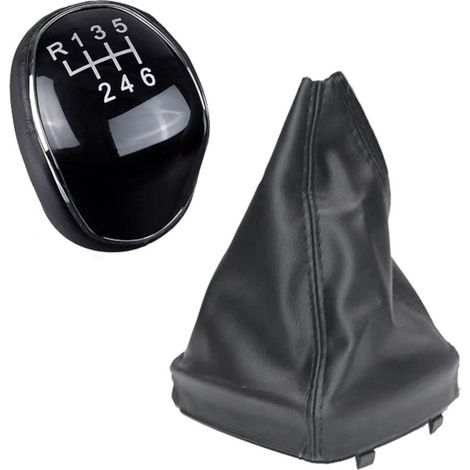 Pommeau de Levier en Cuir 6 Vitesses Démarrage Compatible Mondeo Mk4 2007 2014 (1/4)