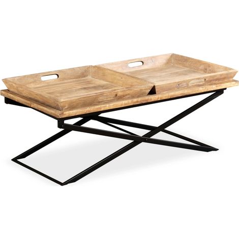 Maison Exclusive - Couchtisch Mangoholz Massiv 110 x 55 x 42 cm