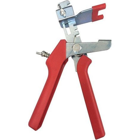 CENTRALE BRICO Pince pour croisillons niveleurs en acier avec manche rouge
