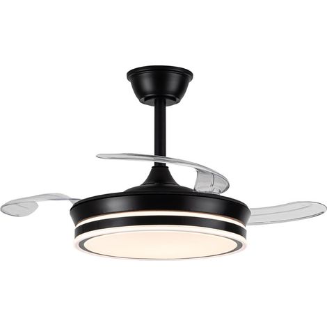Ventilador de techo LED smart “Evo Mini” regulable con control remoto (46W 3CCT 5520lm) IP20 Ø92cm color negro (1/5)