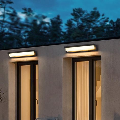 Aplique solar de pared con sensor de movimiento, 3 modos de iluminación, del anochecer al amanecer (para pasillos y terrazas).