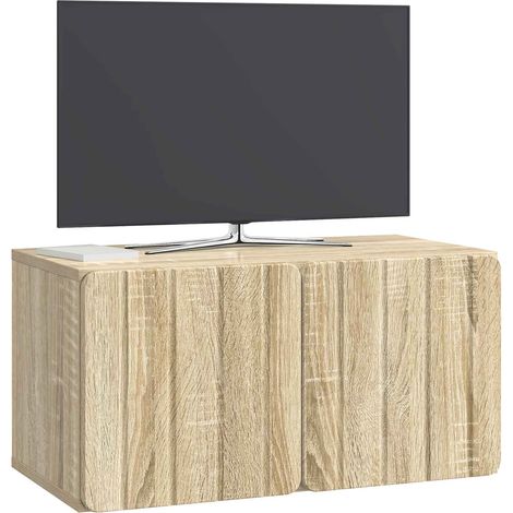 Maison Exclusive - Wandmontierter TV-Schrank Sonoma-Eiche 59,5 x