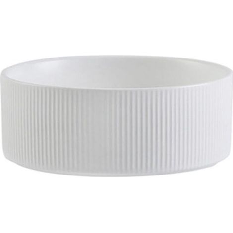 Gamelle en céramique pour chien - Bol robuste et durable pour nourriture et eau, compatible lave-vaisselle, blanc moderne (1/5)