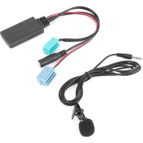 Adaptateur audio Bluetooth 6 broches pour autoradio AUX-IN avec microphone, compatible avec Clio/Espace/Megane (1/5)